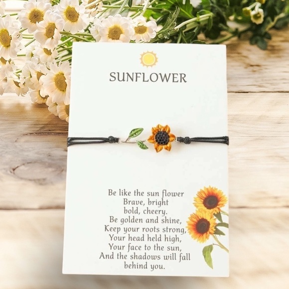 New Be Like A Sunflower Trendy Fashionable Charming Friendship Bracelet - Picture 1 of 3
